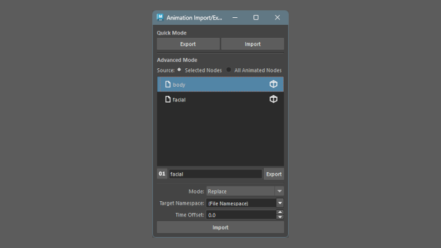 Animation Import/Export